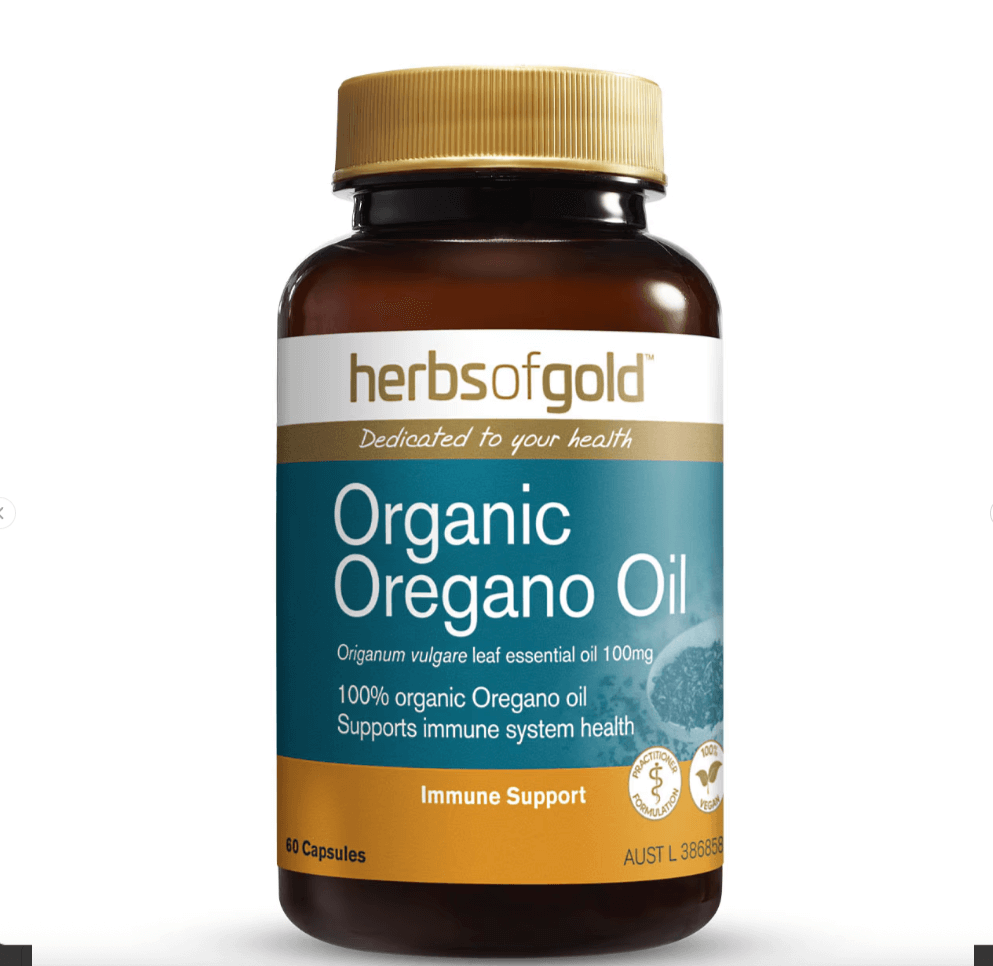 Herbs of Gold Organic Oregano Oil 60 Capsules - Alkaline World