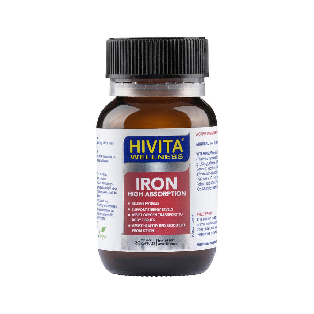 HiVita Wellness Iron High Absorption 30vc - Alkaline World