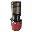 Red Kuvings AUTO10 PLUS Cold Press Juicer shown on a white background, highlighting its compact design and modern features.