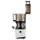 Kuvings AUTO10 PLUS Cold Press Juicer in white with sleek design and wide feeding chute for fresh juice extraction