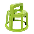 Green Kuviings juicer brush, rotational cleaning tool for efficient removal of pulp and residue from juicer parts.
