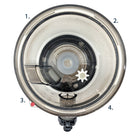 Kuvings B6000 juicing bowl for B6000 and B8000 juicers, stainless steel and plastic components, designed for efficient juice extraction.