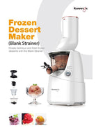 Kuvings B6000 smoothie and ice cream maker set on a kitchen countertop with blending jars and ingredients.