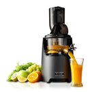 Kuvings EVO820 Evolution Cold Press Juicer in gun metal grey, showcasing its sleek design and juicing components.