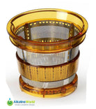 Kuvings C7000 Strainer for home appliances, showing a close-up of the durable stainless steel mesh and design.