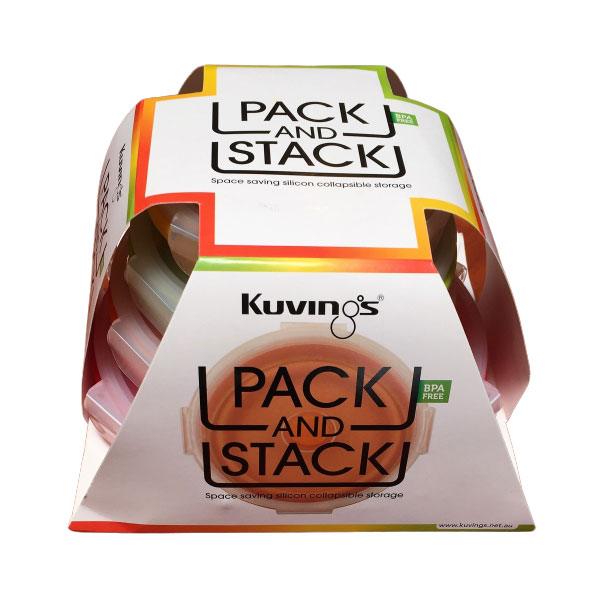 Kuvings ‘Pack & Stack’ Containers – Round - Alkaline World