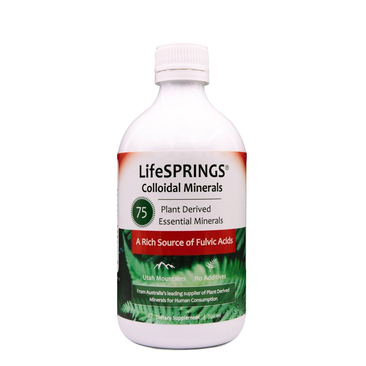 LifeSPRINGS Colloidal Minerals 75 500ml - Alkaline World