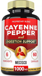 Mecisco Cayenne Pepper and Digestion Support 1000mg 60c - Alkaline World