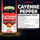 Mecisco Cayenne Pepper and Digestion Support 1000mg 60c - Alkaline World