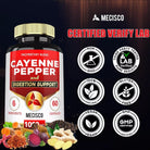 Mecisco Cayenne Pepper and Digestion Support 1000mg 60c - Alkaline World