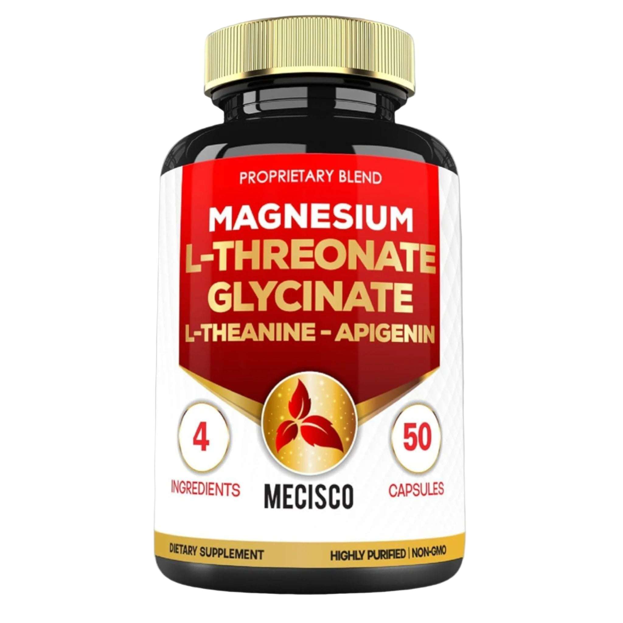 2000mg Magnesium L Threonate Supplement Capsules with Magnesium Glycinate, L - Theanine, Apigenin - Alkaline World