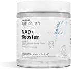 Melrose FutureLab NAD+ Booster bottle with 30 vegetarian capsules, dietary supplement for energy and cellular health.