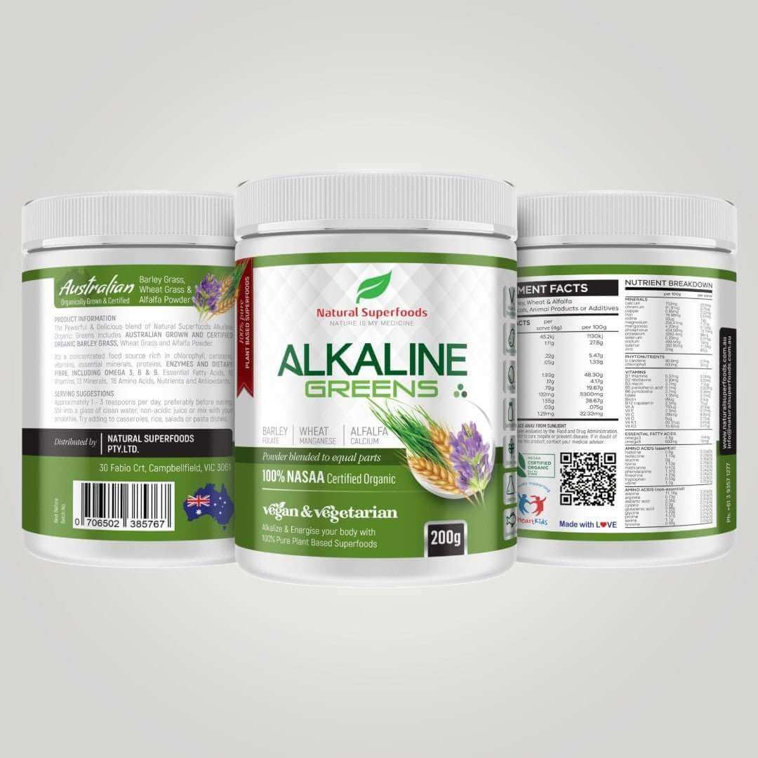 Alkaline Organic Greens 200g - Alkaline World