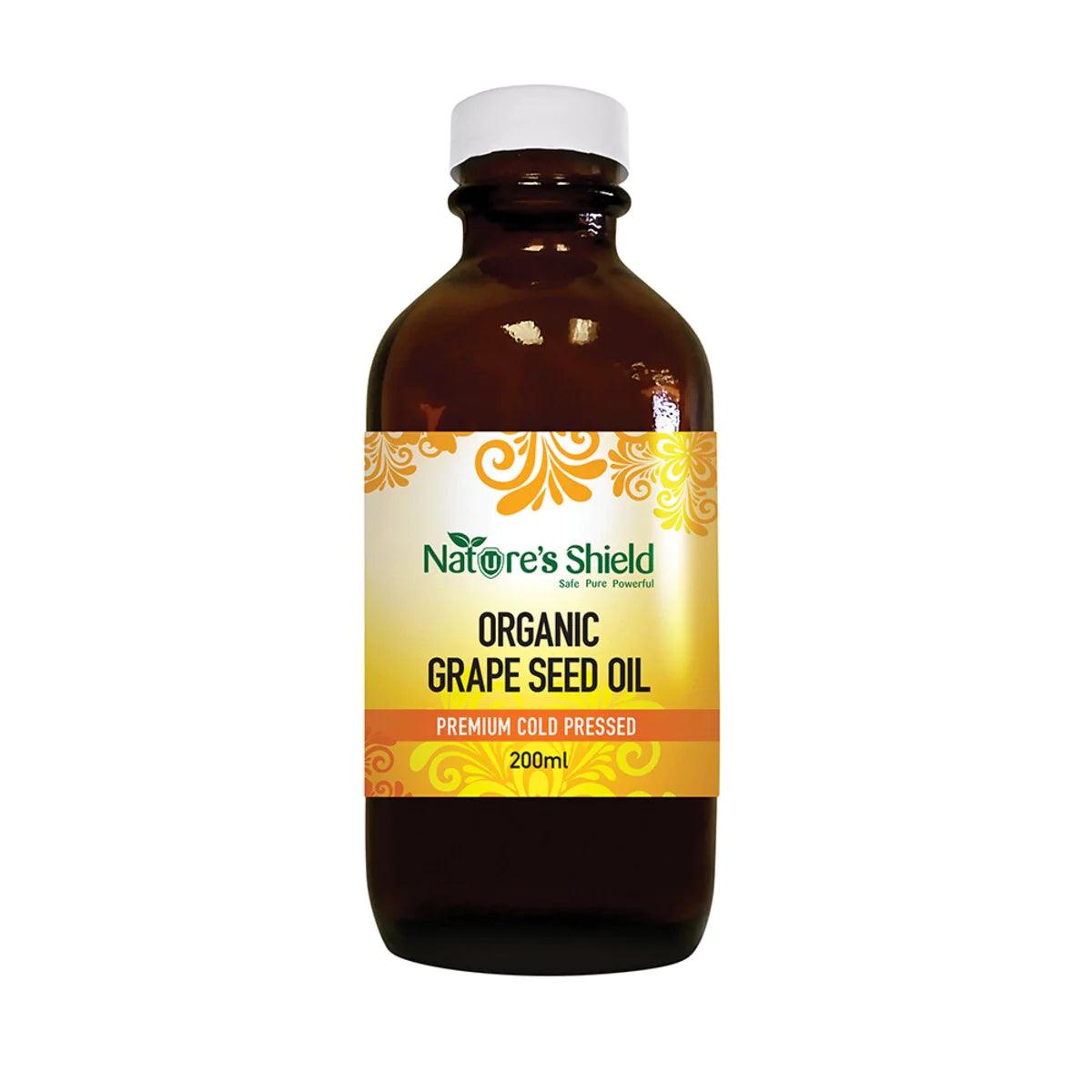 Nature's Shield Organic Grape Seed Oil 200ml - Alkaline World