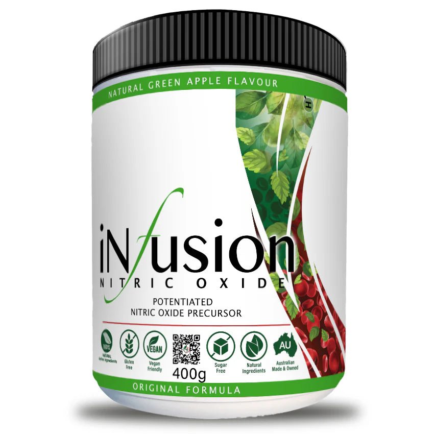 NIOX HEALTH NITRIC OXIDE INFUSION GREEN APPLE 400G - Alkaline World
