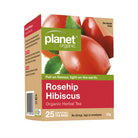 Planet Organic Herbal Tea Rosehip Hibiscus x 25 Tea Bags - Alkaline World