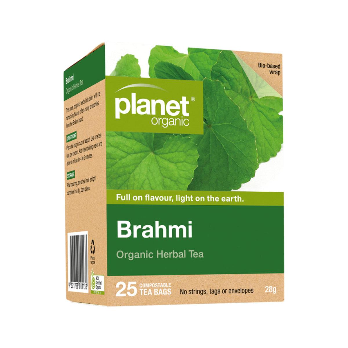 Planet Organic Organic Brahmi Herbal Tea x 25 Tea Bags - Alkaline World