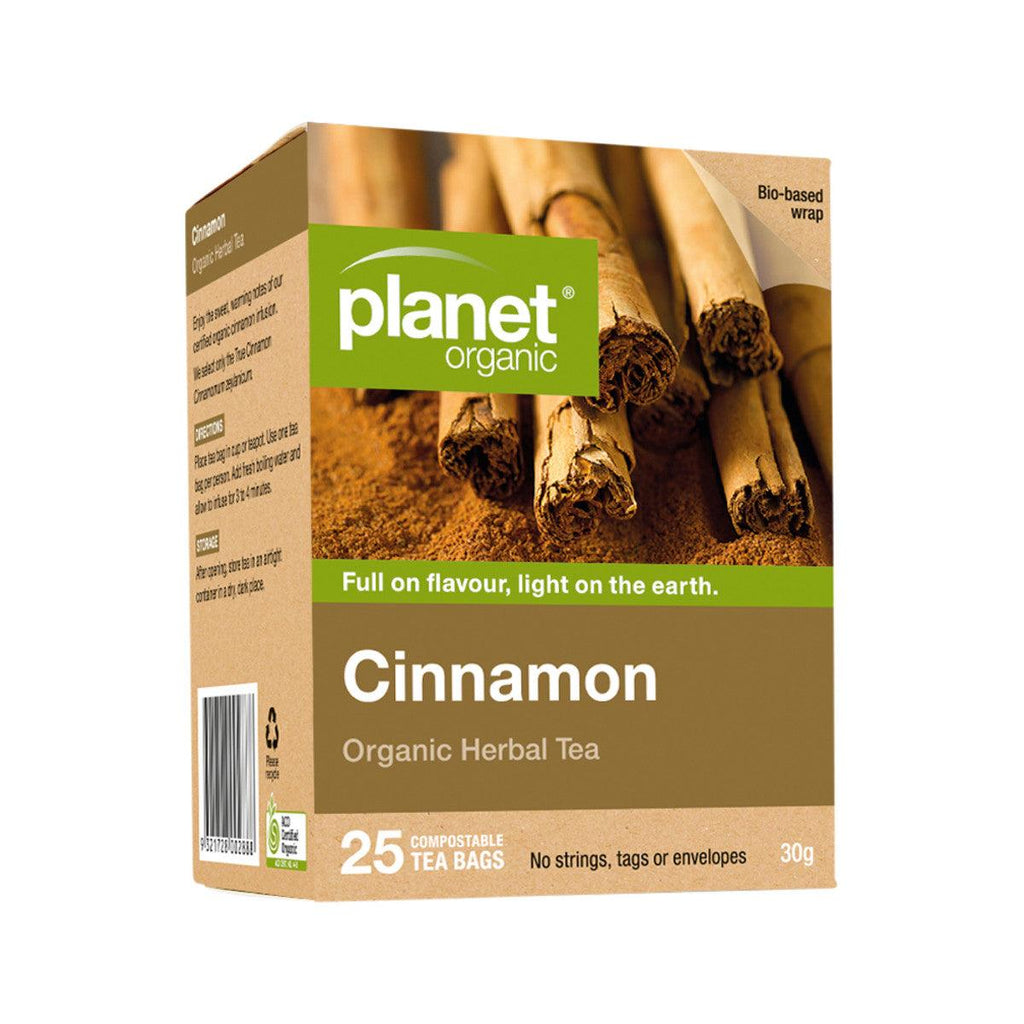 Planet Organic Organic Cinnamon Herbal Tea x 25 Tea Bags - Alkaline World