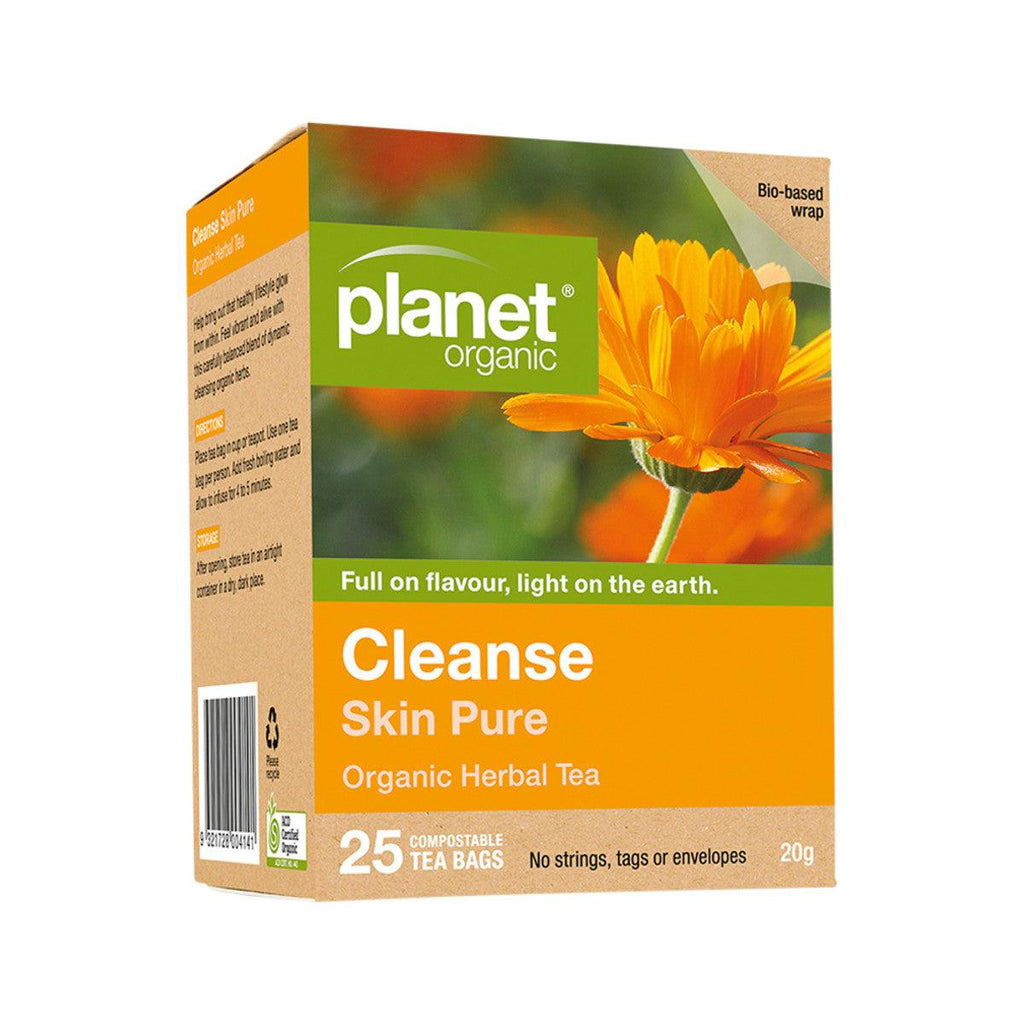 Planet Organic Organic Cleanse Skin Pure Tea x 25 Tea Bags - Alkaline World