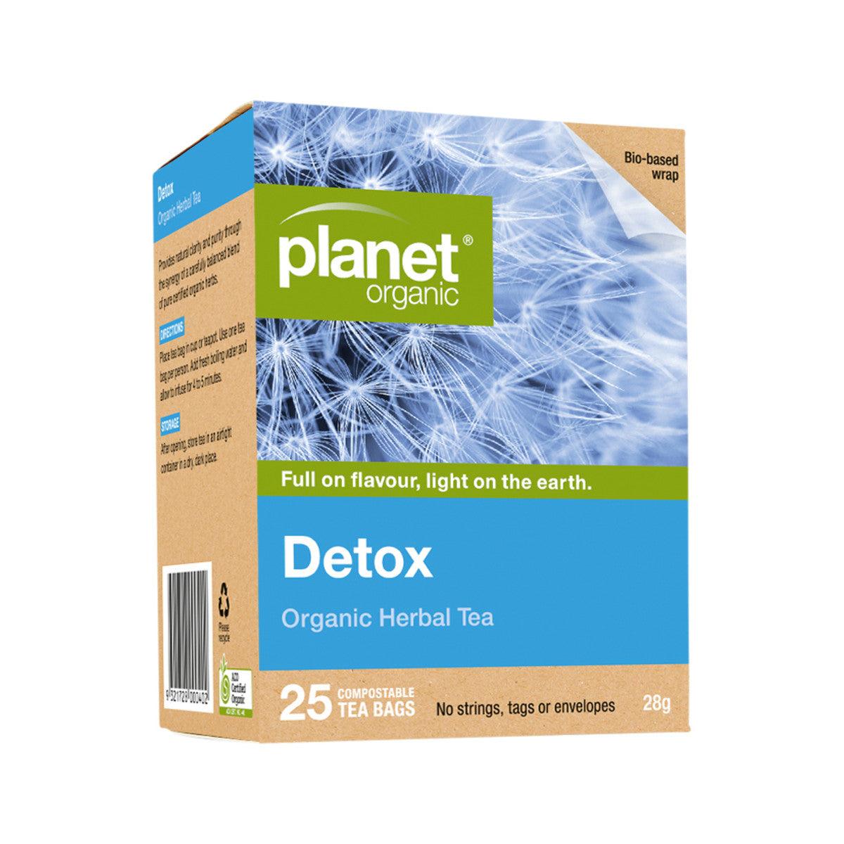 Planet Organic Organic Detox Herbal Tea x 25 Tea Bags - Alkaline World