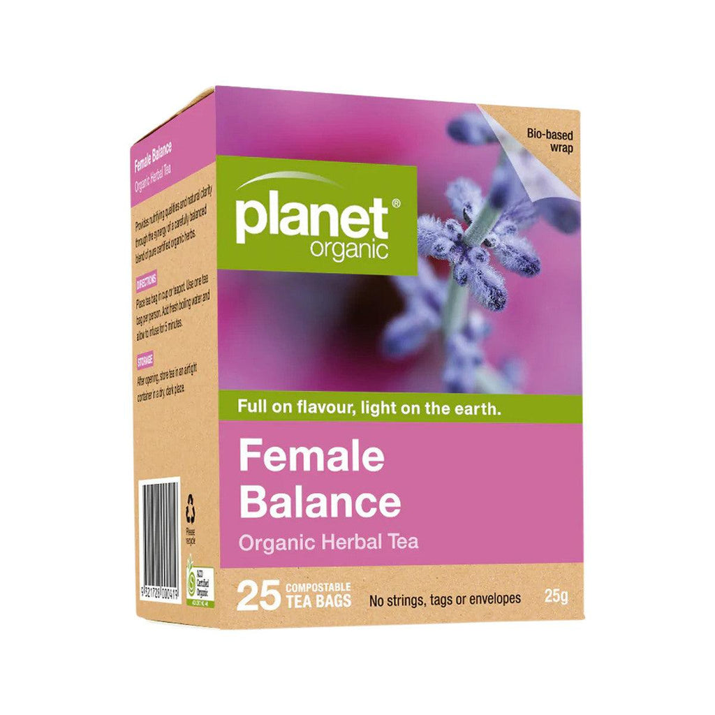 Planet Organic Organic Female Balance Herbal Tea x 25 Tea Bags - Alkaline World