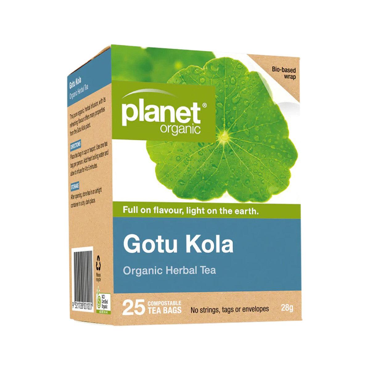 Planet Organic Organic Gotu Kola Herbal Tea x 25 Tea Bags - Alkaline World