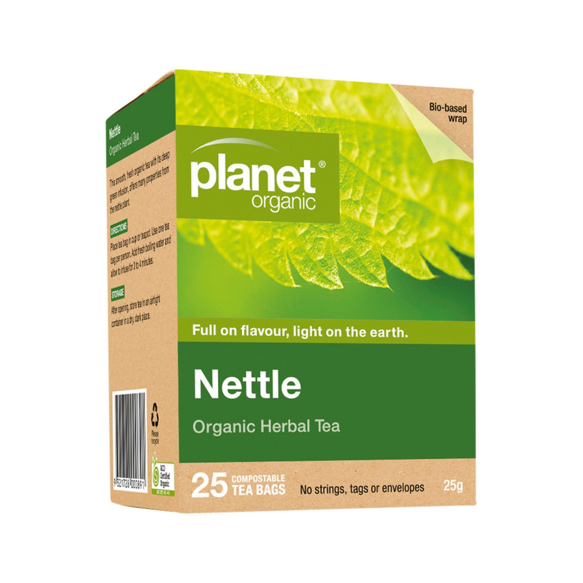 Planet Organic Organic Herbal Tea Nettle x 25 Tea Bags - Alkaline World