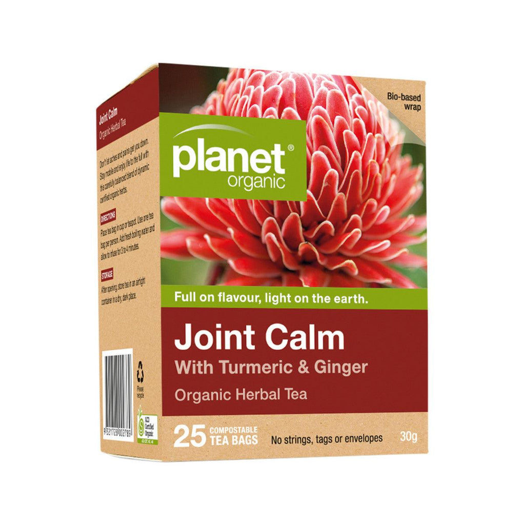 Planet Organic Organic Joint Calm with Turmeric & Ginger Herbal Tea x 25 Tea Bags - Alkaline World
