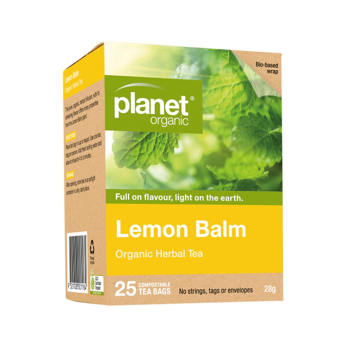 Planet Organic Organic Lemon Balm Herbal Tea x 25 Tea Bags - Alkaline World