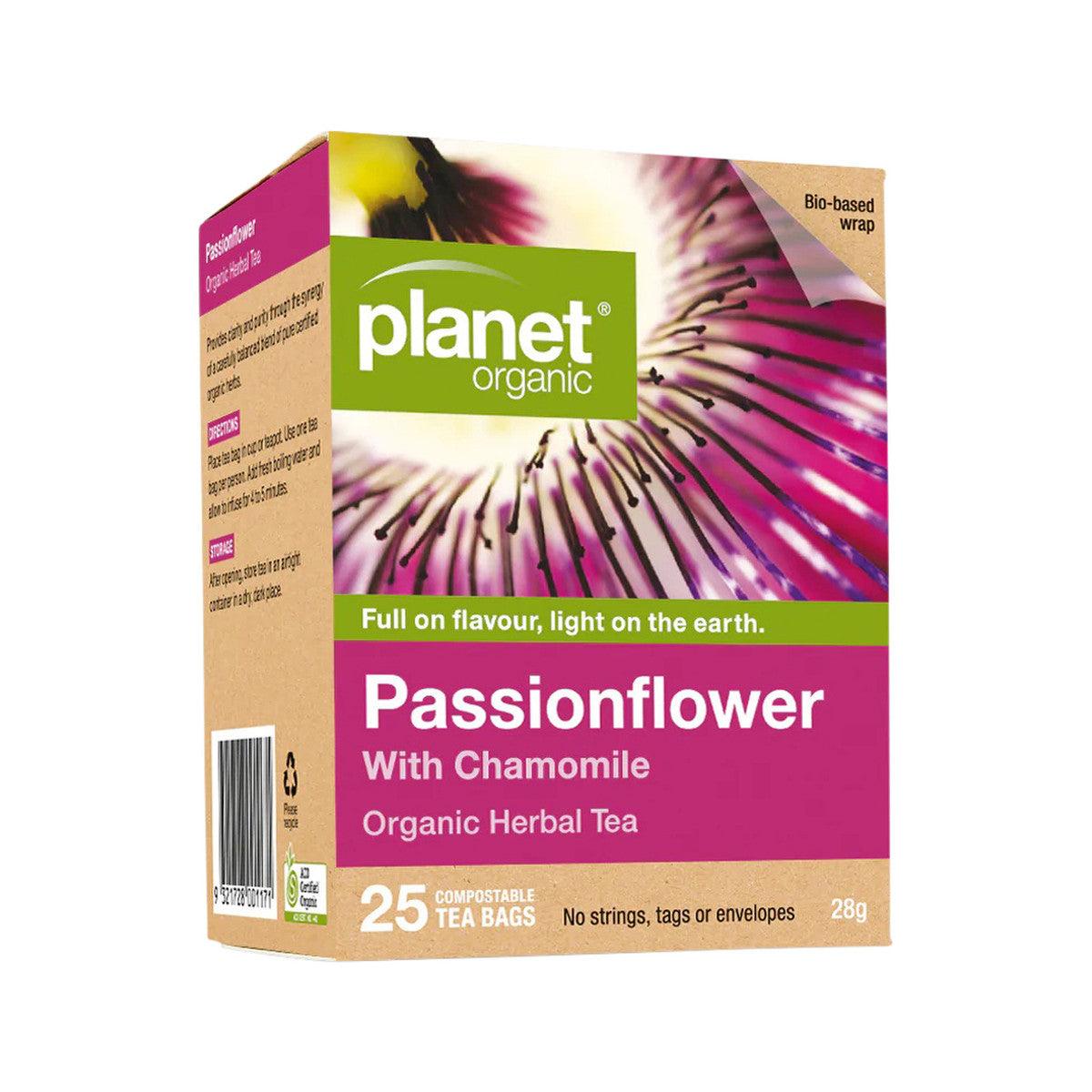 Planet Organic Organic Passionflower & Chamomile Herbal Tea x 25 Tea Bags - Alkaline World