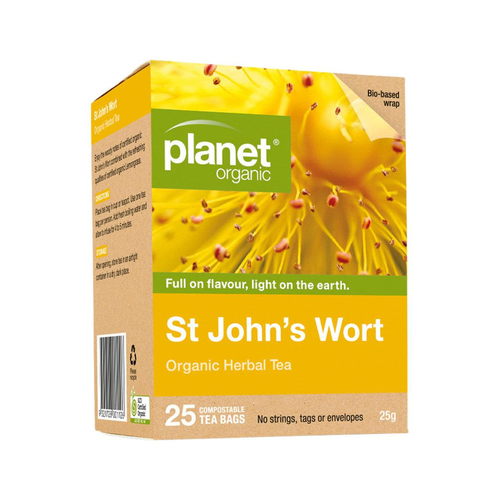 Planet Organic Organic St John's Wort Herbal Tea x 25 Tea Bags - Alkaline World