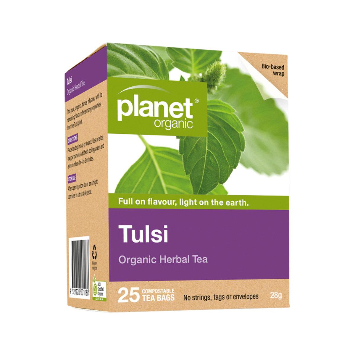 Planet Organic Organic Tulsi Herbal Tea x 25 Tea Bags - Alkaline World