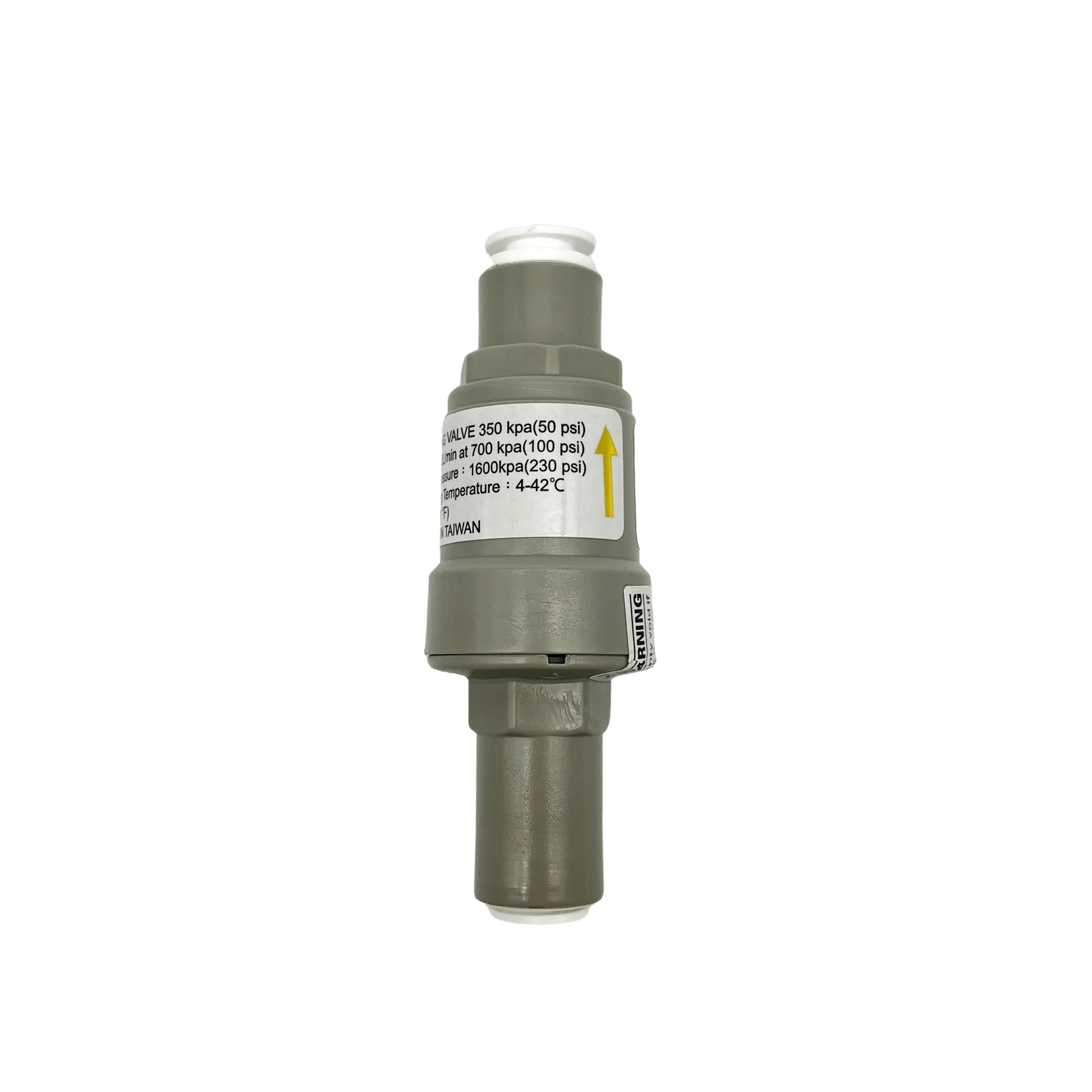 Pressure Limiting protection Valve With Dual Check Valve 1/4" Quick OD, 50 psi - Alkaline World