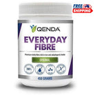 QENDA Everyday Fibre Original Flavour 450g box with natural fiber supplement packaging, displayed on a clean surface.