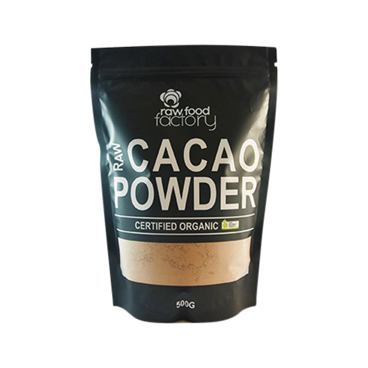 Raw Food Factory Organic Raw Cacao Powder 500g - Alkaline World