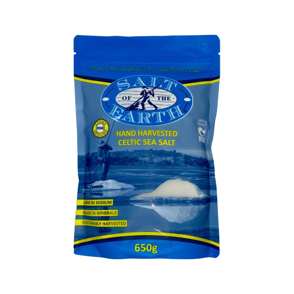 Salt Of The Earth Hand Harvested Celtic Sea Salt Fine 650g - Alkaline World