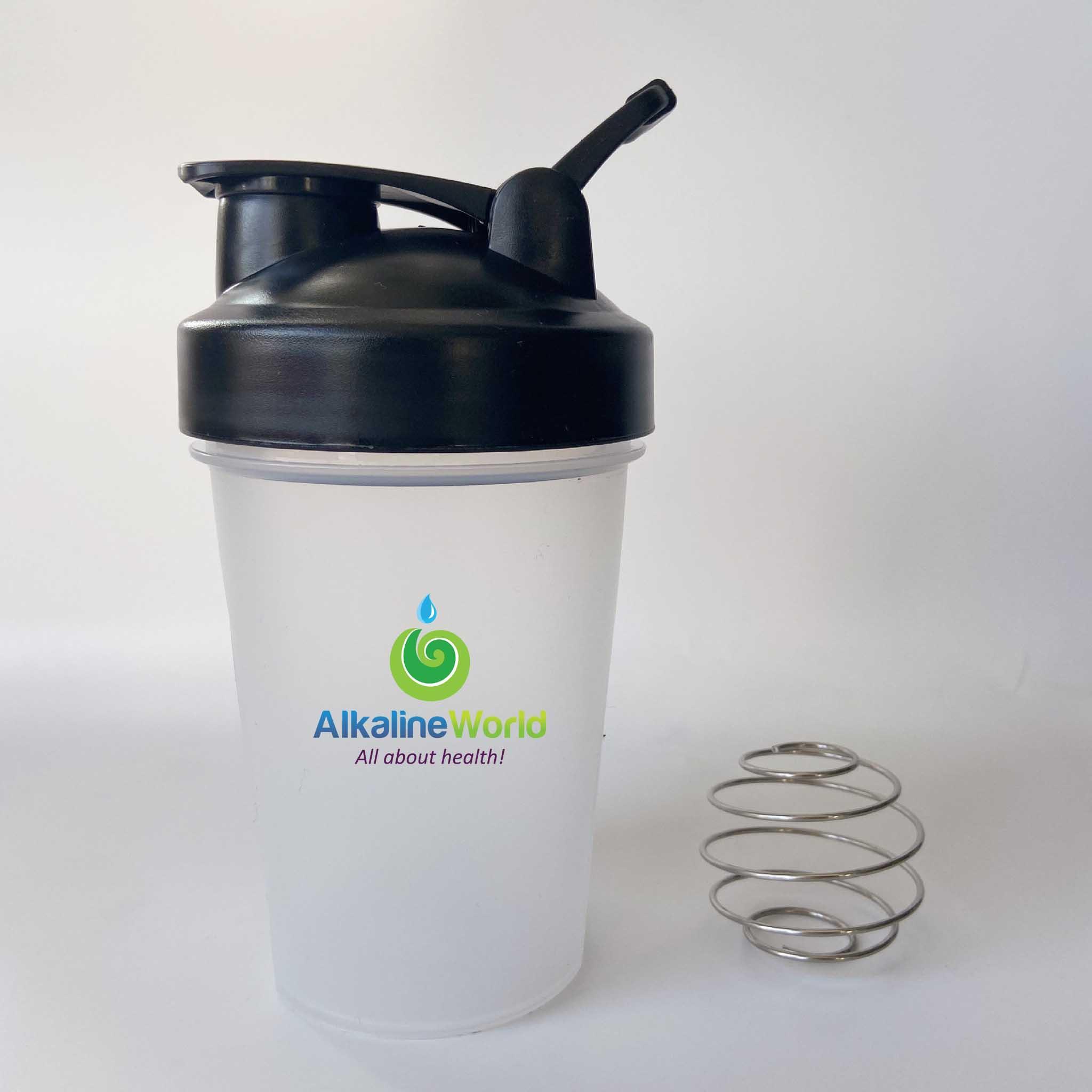 Shaker Bottle 400ml - Clear - Alkaline World