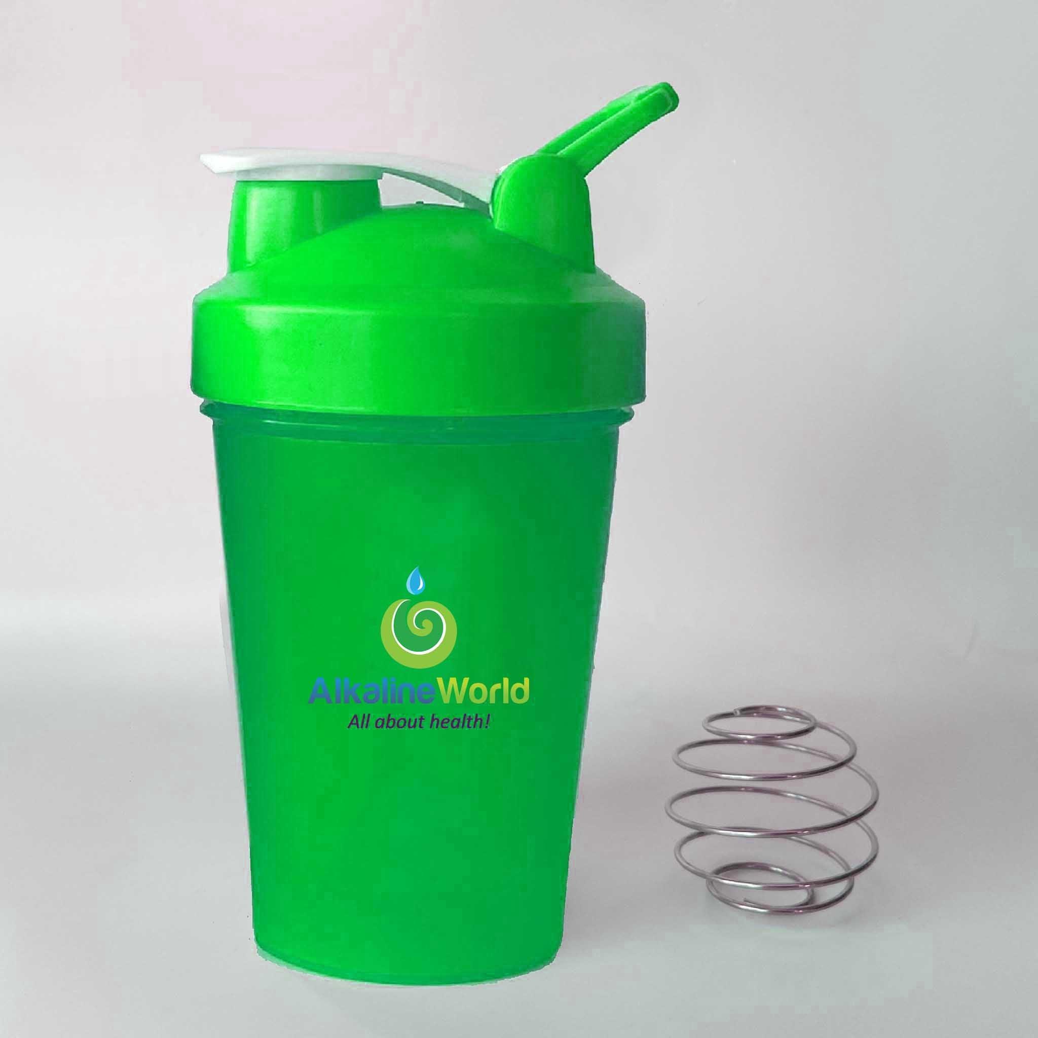 Shaker Bottle 400ml - Green - Alkaline World