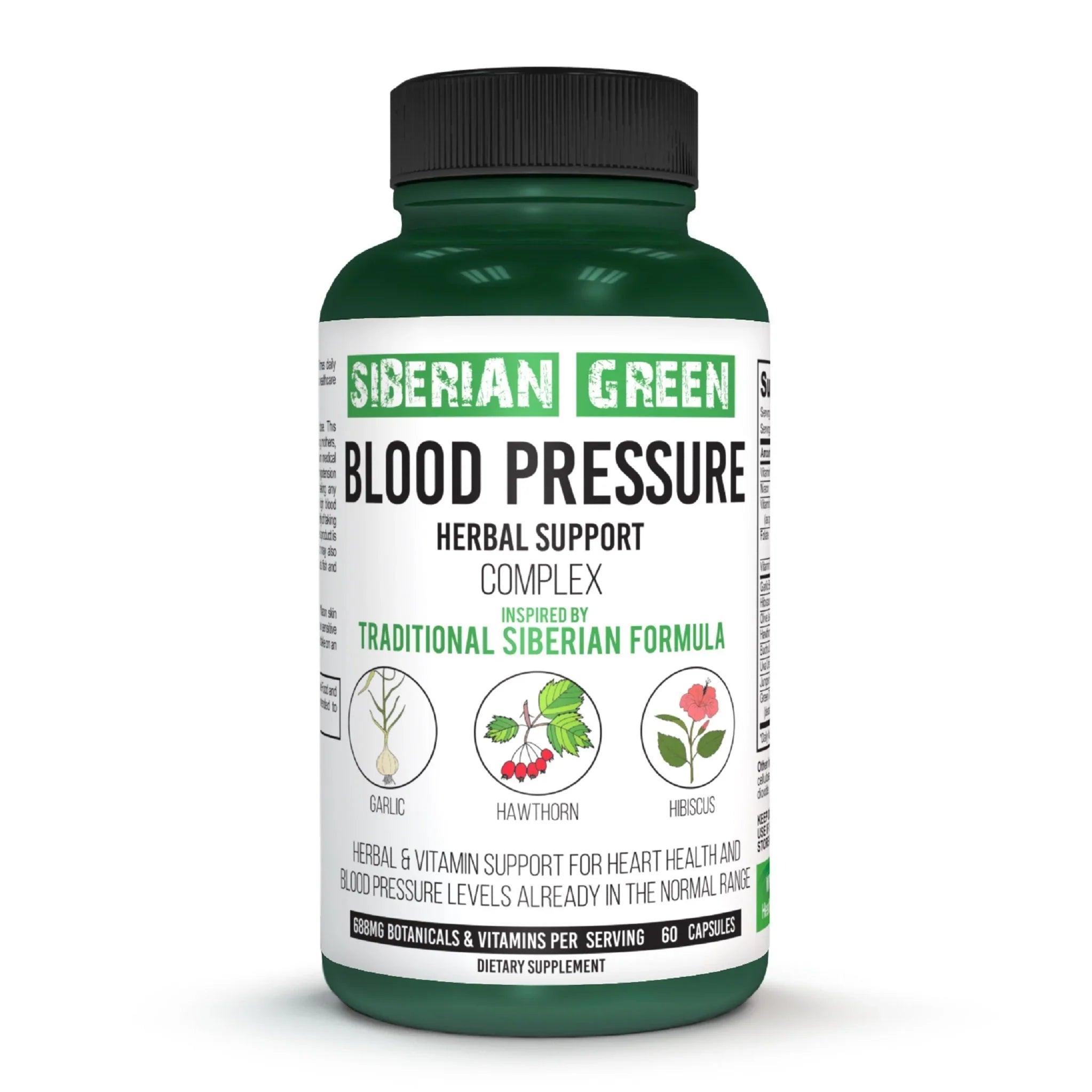 Siberian Green Blood Cardio Pressure Herbal Support 60 Capsules - Alkaline World