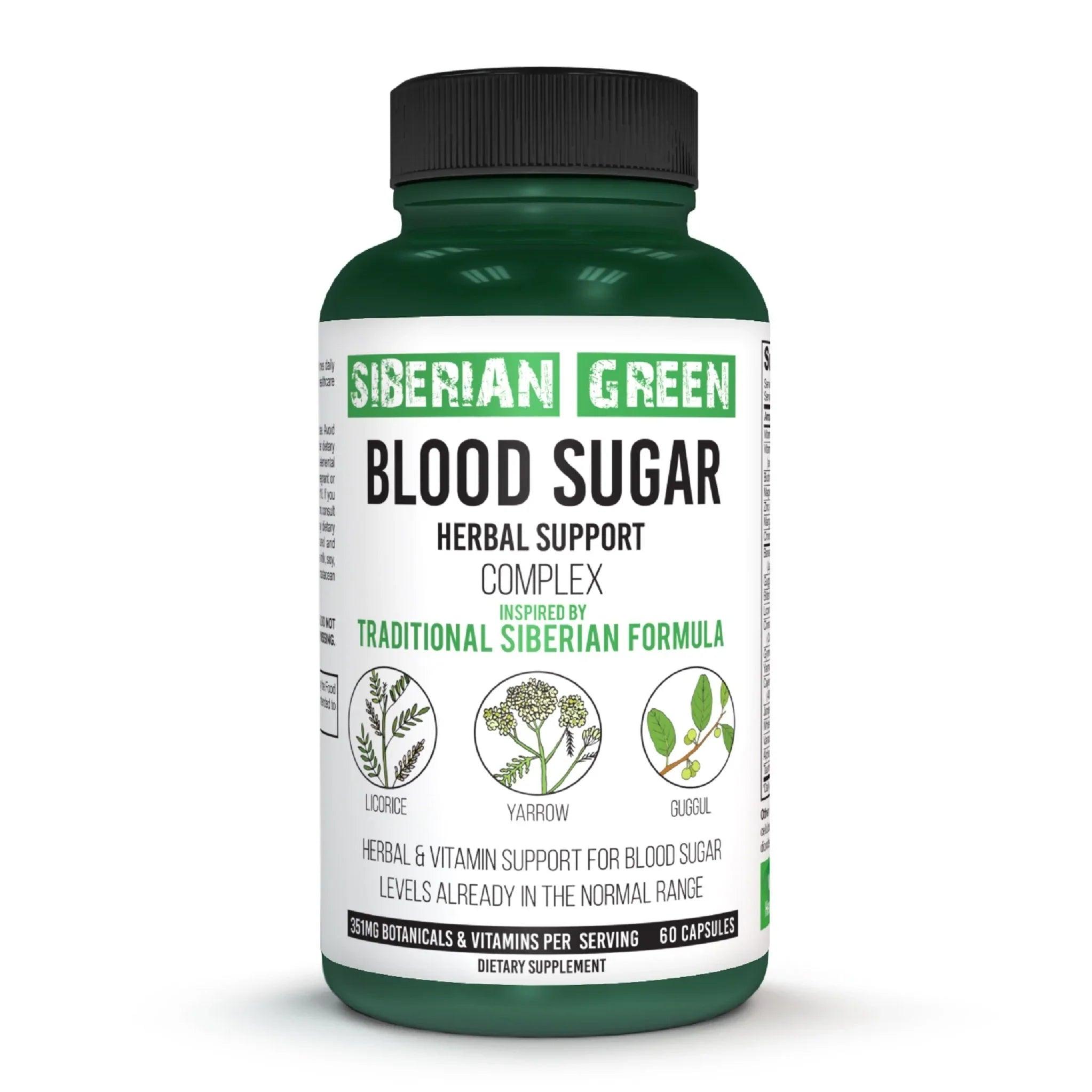 Siberian Green Blood Sugar Herbal Support - 60 Capsules - Alkaline World
