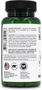 Siberian Green Herbal Liver Detox bottle showing 60 capsules with milk thistle, artichoke, and dandelion for liver cleanse and alkalinity.