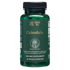 Siberian Green Siberian Wild Calendula Capsules, 1800mg, 90 vegan capsules in a bottle, with calendula flower illustration