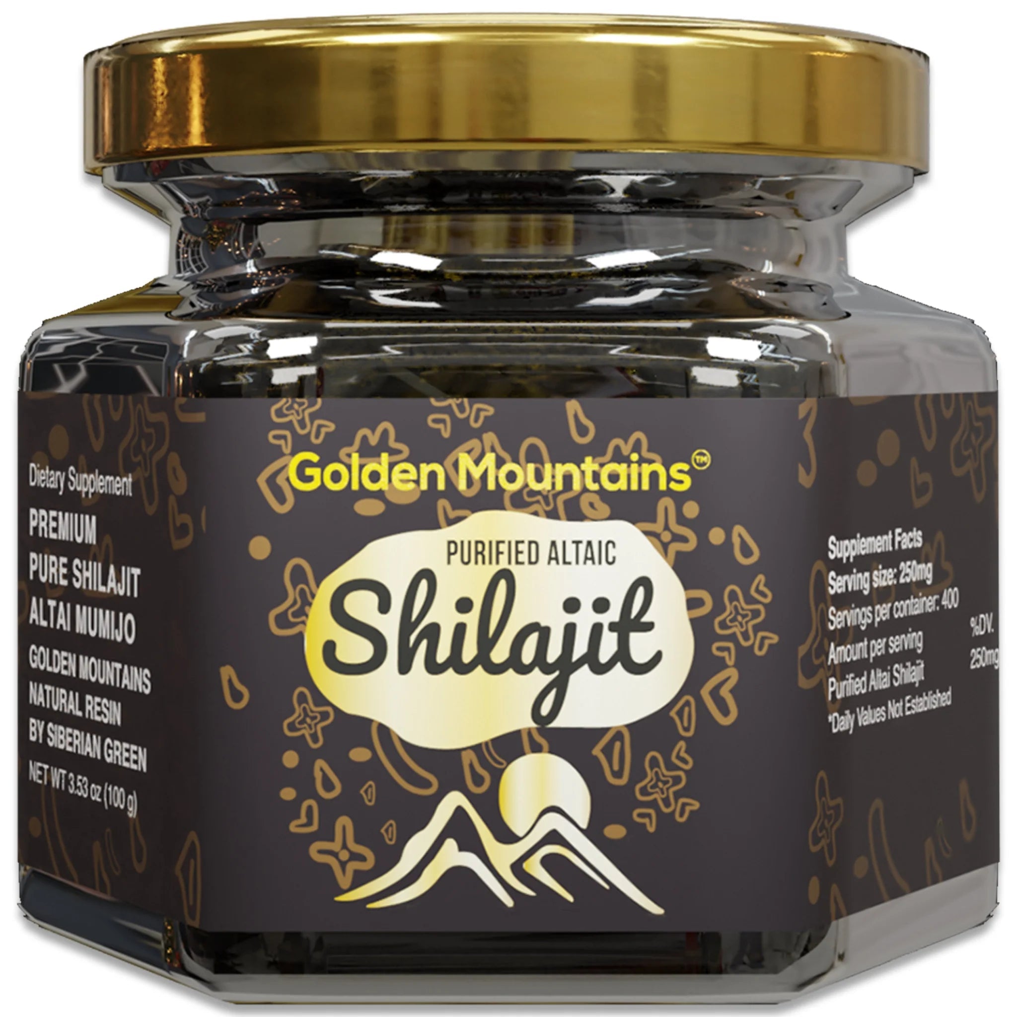 Siberian Green Pure Shilajit "Golden Mountains" 100g Resin - Alkaline World