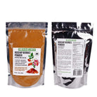 Ground Siberian Rose Hip herbal tea flour powder by Siberian Green, 300g, showing the vibrant powder in a clear jar.