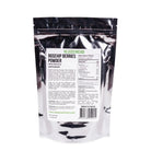 Ground Siberian Rose Hip herbal tea flour powder by Siberian Green, 300g, showing the vibrant pinkish-red rose hip powder in a bowl.