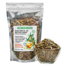 Siberian Green Sea Buckthorn Tea in a 100g package, featuring vibrant orange sea buckthorn berries and tea leaves on the label.