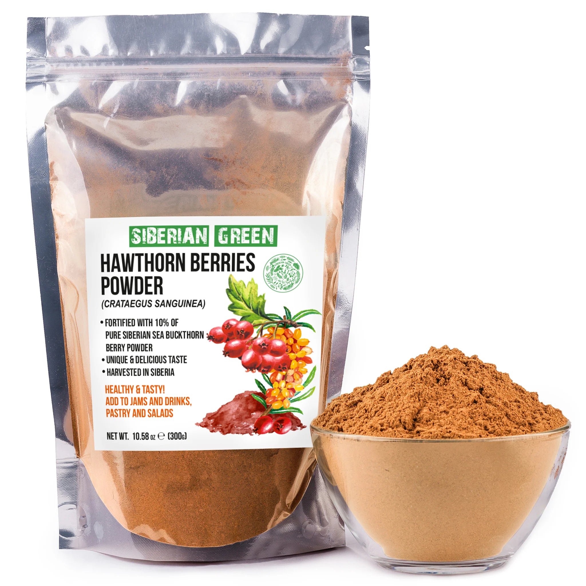 Siberian Hawthorn and Sea Buckthorn Powder – 300g - Alkaline World