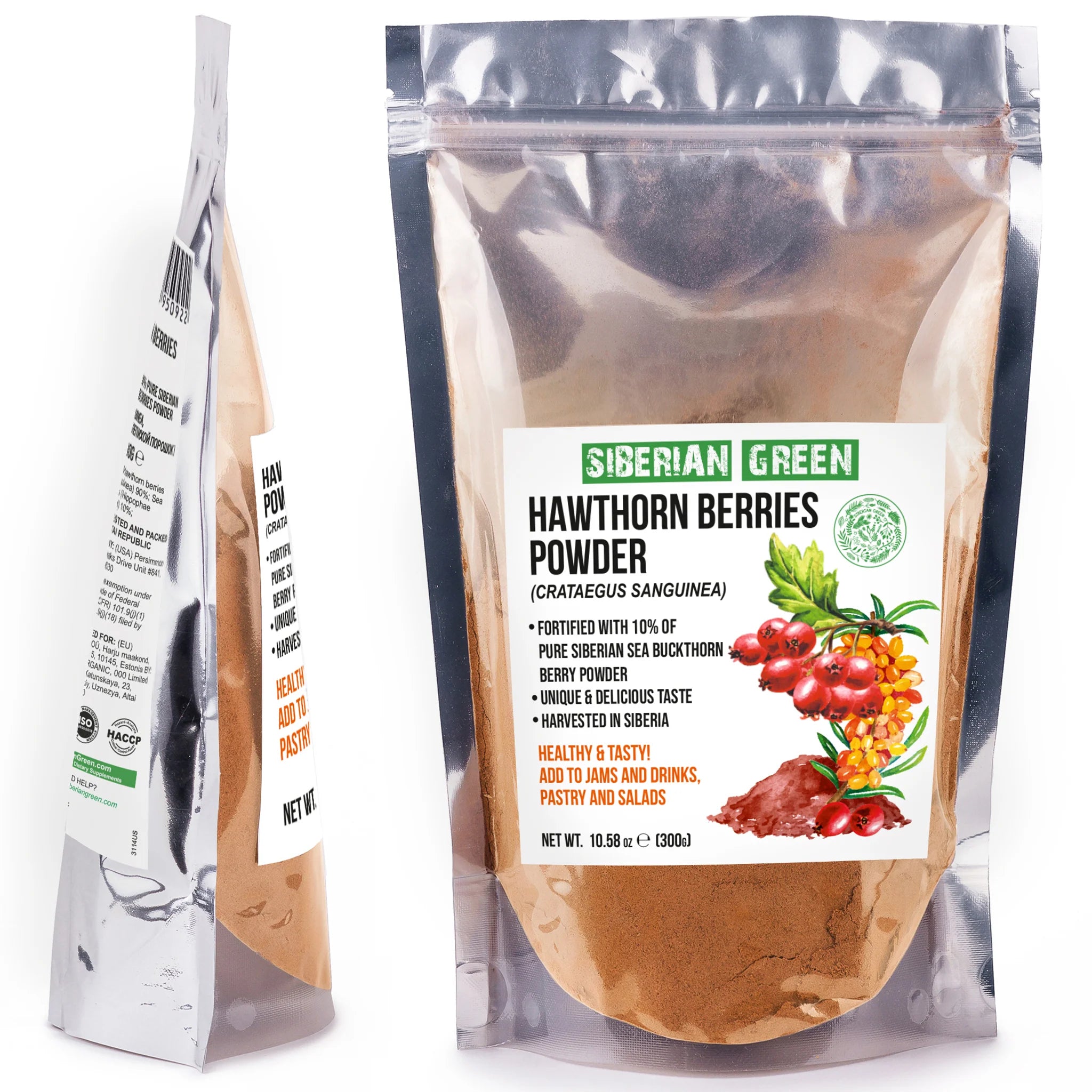 Siberian Hawthorn and Sea Buckthorn Powder – 300g - Alkaline World