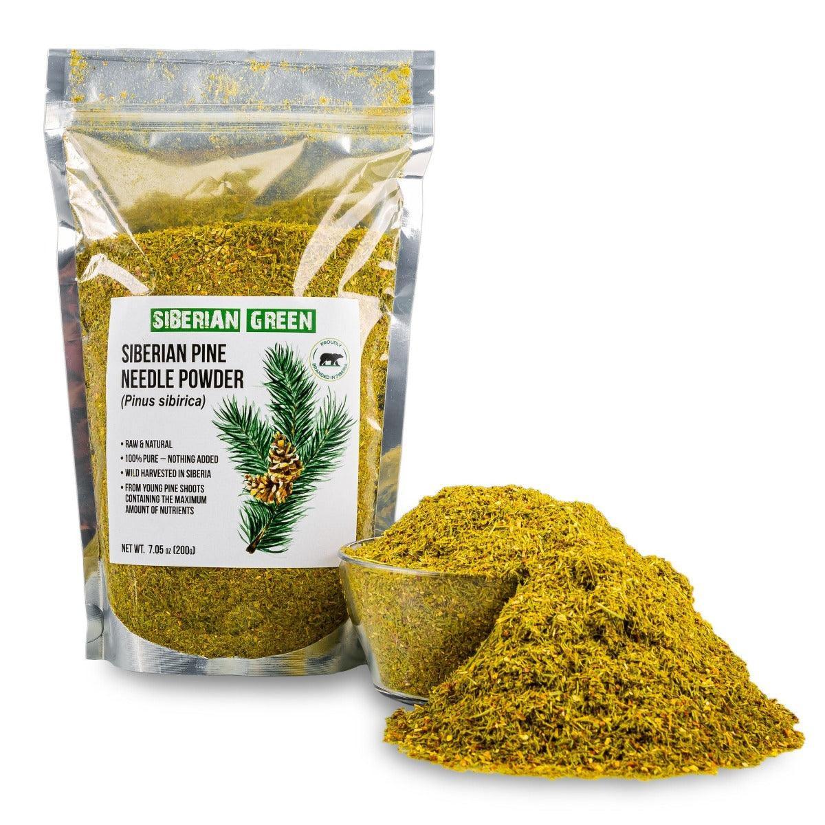 Siberian Green White Pine Needle Tea Loose Powder 200g Wild Harvested - Alkaline World