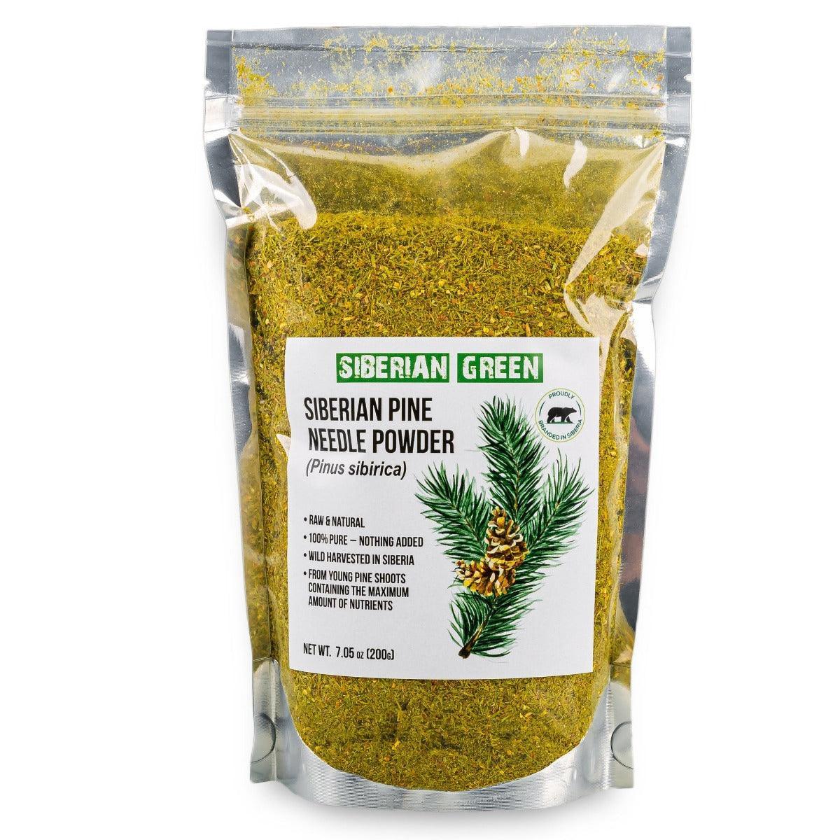 Siberian Green White Pine Needle Tea Loose Powder 200g Wild Harvested - Alkaline World